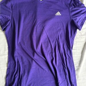 Adidas Purple V-Neck Tee